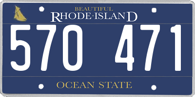 RI license plate 570471