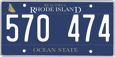 RI license plate 570474