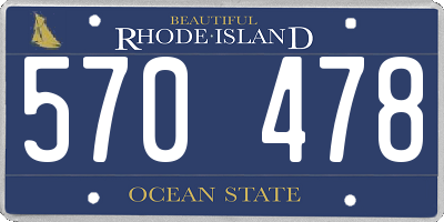RI license plate 570478