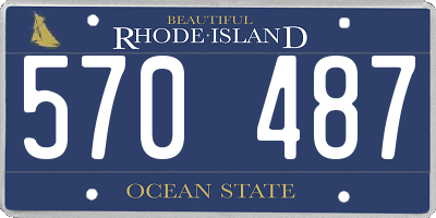 RI license plate 570487