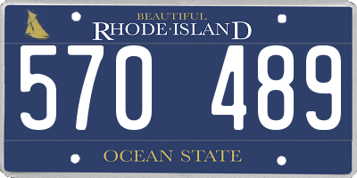 RI license plate 570489