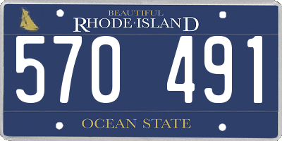 RI license plate 570491