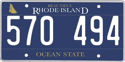 RI license plate 570494