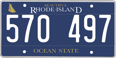 RI license plate 570497