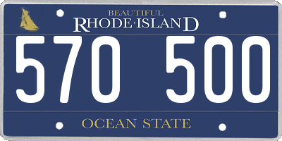 RI license plate 570500