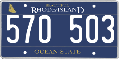 RI license plate 570503