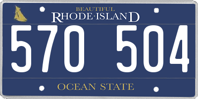 RI license plate 570504
