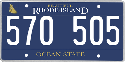 RI license plate 570505
