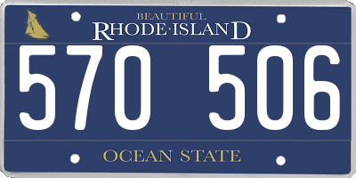 RI license plate 570506