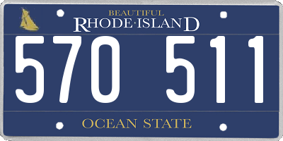 RI license plate 570511