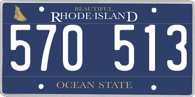 RI license plate 570513