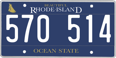 RI license plate 570514