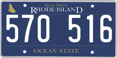 RI license plate 570516
