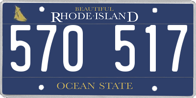 RI license plate 570517