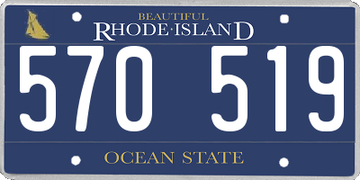 RI license plate 570519