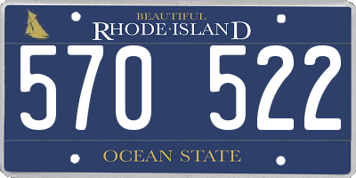 RI license plate 570522