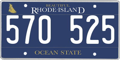 RI license plate 570525