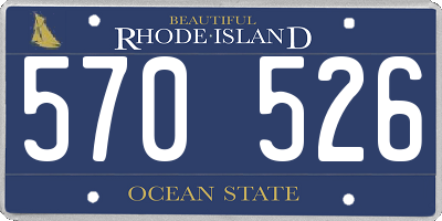 RI license plate 570526