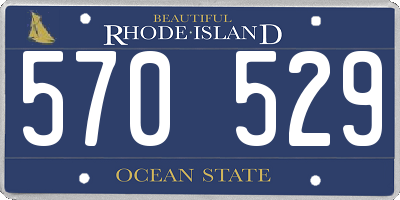 RI license plate 570529