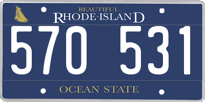 RI license plate 570531