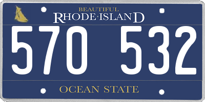 RI license plate 570532