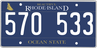 RI license plate 570533