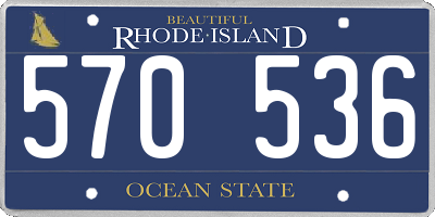 RI license plate 570536