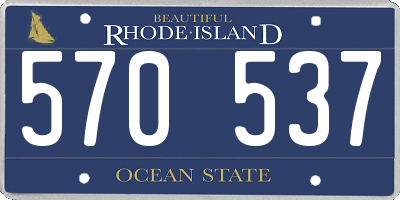 RI license plate 570537