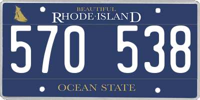 RI license plate 570538