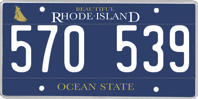 RI license plate 570539