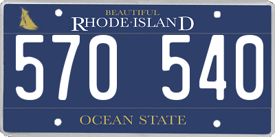 RI license plate 570540