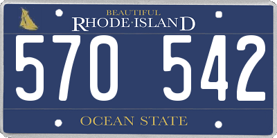 RI license plate 570542