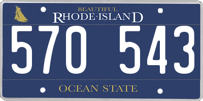 RI license plate 570543