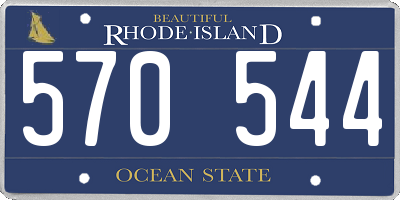 RI license plate 570544