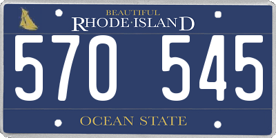 RI license plate 570545