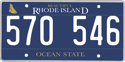 RI license plate 570546