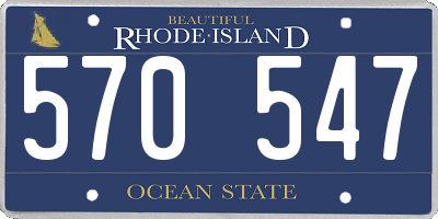 RI license plate 570547