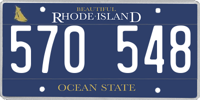 RI license plate 570548