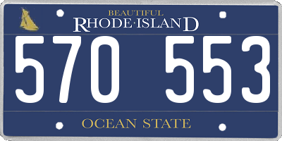 RI license plate 570553