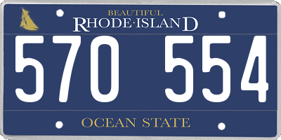 RI license plate 570554