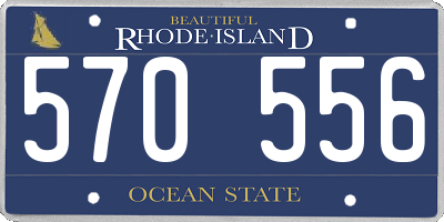 RI license plate 570556