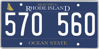 RI license plate 570560