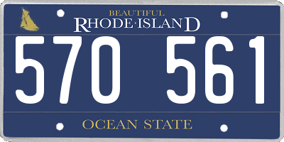 RI license plate 570561