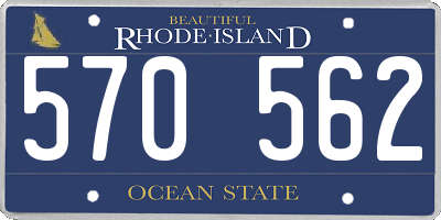 RI license plate 570562