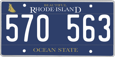 RI license plate 570563