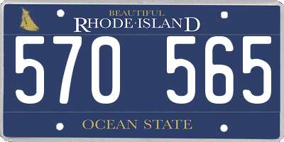 RI license plate 570565