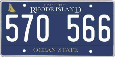 RI license plate 570566