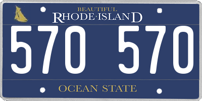 RI license plate 570570