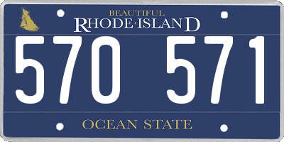 RI license plate 570571