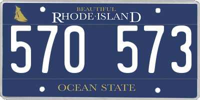RI license plate 570573